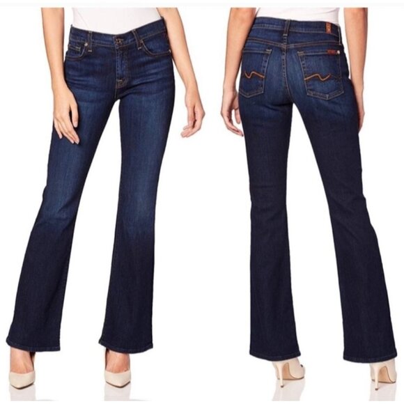 7 For All Mankind bootcut low rise jeans Size 29 - Picture 1 of 16